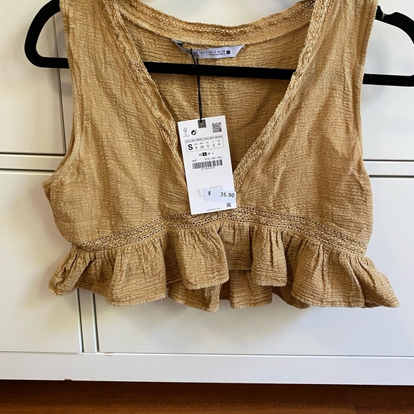ZARA Ruffled Crop Top - Picture 6 of 7